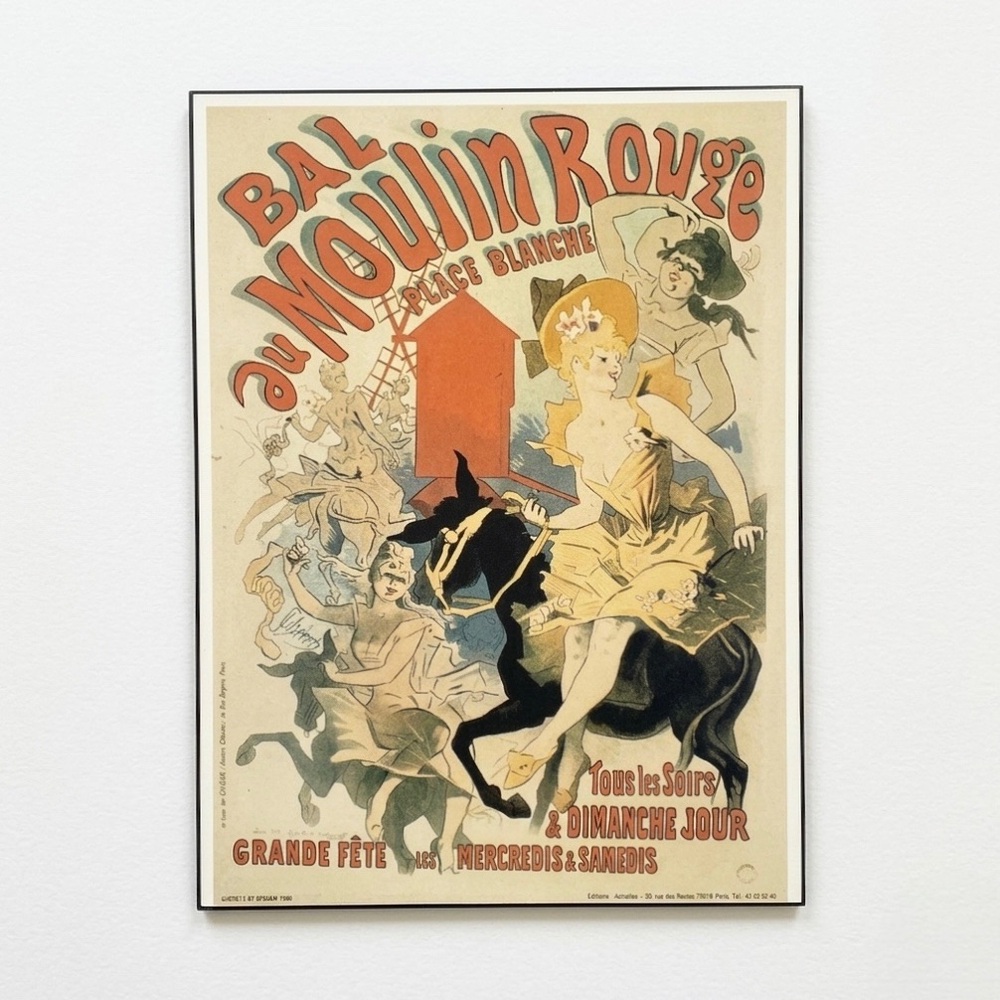 Old Advertising JULES CHÉRET Moulin Rouge Place Blanche 1990 SPADEM Reprint